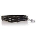 Doog Usa COLBFLM Collar Black Reflective Strip Pet Leash Medium D7U-COLBFLM